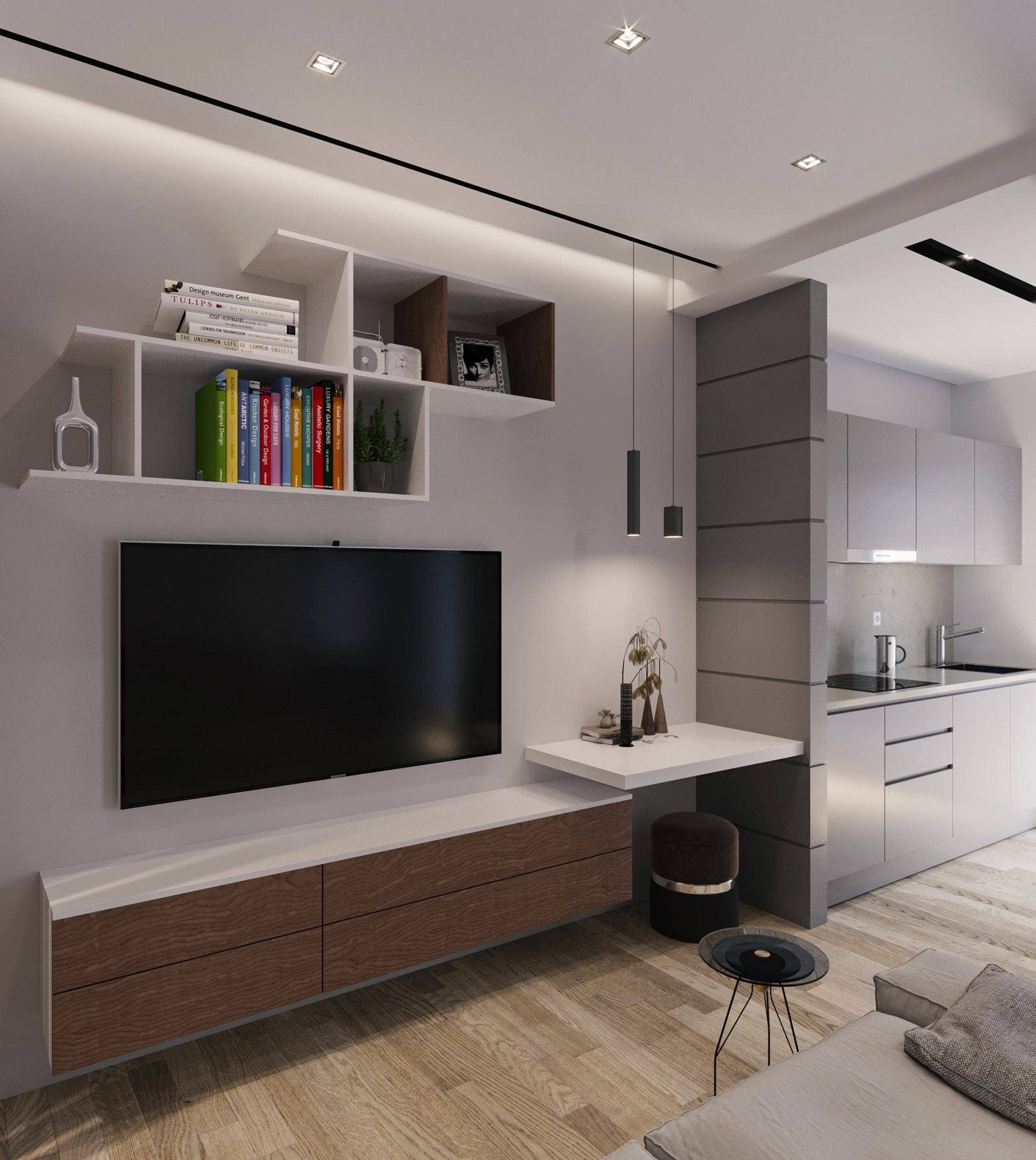 The Master Suite, Monaco — bedroom and open bathroom